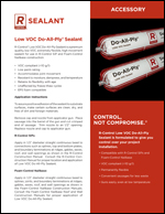 SIP Low VOC Sealant Product Literature